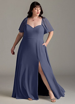 Azazie Chloe Bridesmaid Dresses Stormy A-Line Sweetheart Neckline Chiffon Dress image9