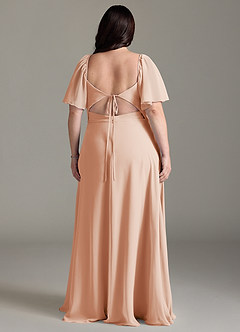 Azazie Chloe Bridesmaid Dresses English Rose A-Line Sweetheart Neckline Chiffon Dress image8