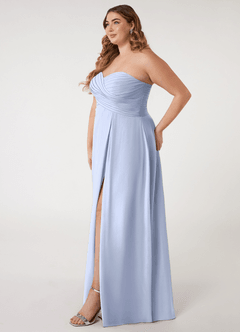 Azazie Arabella Allure Bridesmaid Dresses Ice A-Line Sweetheart Neckline Chiffon Convertible Dress image16
