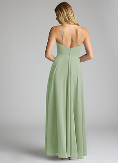 Azazie Akita Bridesmaid Dresses Dusty Sage A-Line Chiffon Dress image4