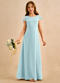 Azazie Kittie Girls Formal Flower Girl Klänningar Klänning A-Line i Chiffong image1