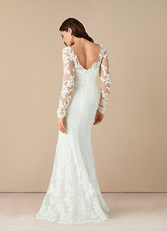 Azazie Nylah Final Sale Diamond White A-Line Sequins Tulle Dress image4