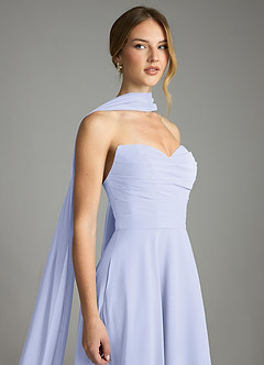 Azazie Ayla Abiti da Damigella Abito A-Line in Chiffon Scollo a Cuore Lavanda image6