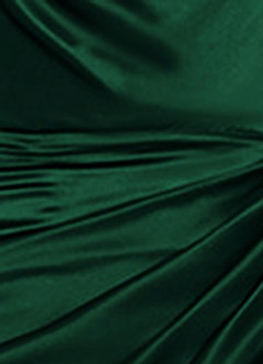Under The Moonlight Dark Emerald Satin Midi Dress image8