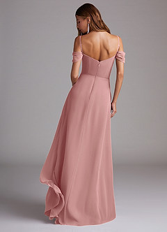 Azazie Marley Bridesmaid Dresses Dusty Rose A-Line Off the Shoulder Chiffon Convertible Dress image2