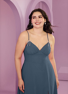 Barbie ♥ Azazie Bridesmaid Dresses Neptune A-Line with Pockets Chiffon Dress image5