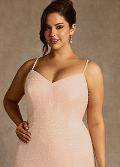 Azazie Eris Wedding Dresses Diamond White English Rose Mermaid V-Neck Beading Dress image9