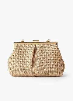 front Straw Woven Handbag