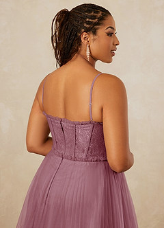 Christian Siriano Bridal for Azazie 1015 Final Sale Vintage Mauve A-Line Lace Tulle Dress image13