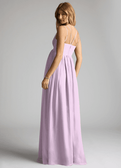 Azazie Emree Abiti da damigella d'onore premaman Abito A-Line Chiffon Floor-Length image5
