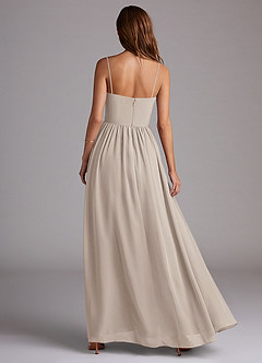 Azazie Calianna Bridesmaid Dresses Frost A-Line Off the Shoulder Chiffon Convertible Dress image5