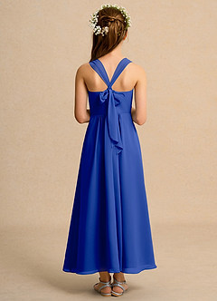 Azazie Tater Junior Formal Flower Girl Klänningar Klä A-Line i Chiffong Plisserad image2