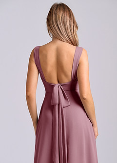 Azazie Beatrice Final Sale Vintage Mauve A-Line Sweetheart Neckline Chiffon Dress image7