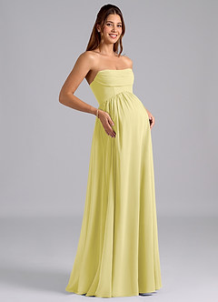 Azazie Saige Maternity Bridesmaid Dresses A-Line Pleated Chiffon Floor-Length Dress image8