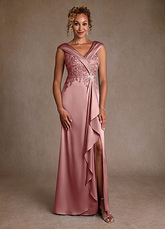 Azazie Santa Monica Mother of the Bride Mekot A-linja Pitsi Lattian pituus Pukeutua image3