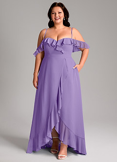 Azazie Lyra Bridesmaid Dresses Tahiti A-Line Chiffon Convertible Dress image16