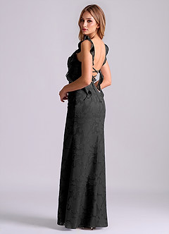 Azazie Jessamine Klänningar att prova hemma Klä av Sjöjungfru i Blommig Utbrändhet Korsett Svart image2