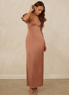 Christian Siriano Bridal for Azazie 1005 Bridesmaid Dresses Bronzer Sheath Sweetheart Neckline Stretch Satin Dress image5