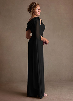 Azazie Bassi Suknie dla Matki Panny Młodej Syrena Zza ramienia Siatka Długość podłogi Sukienka image4