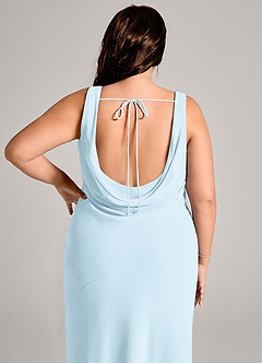 Azazie Rylina Bridesmaid Dresses Sky Blue Mermaid Pleated Chiffon Dress image12