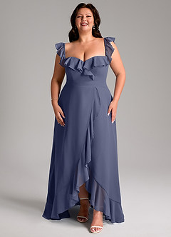 Azazie Lyra Bridesmaid Dresses Stormy A-Line Chiffon Convertible Dress image15
