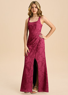 Azazie Mero Junior Klä av Tubklänning i Blommig Utbrändhet Plisserad image5