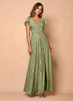 Anna Pistachio Ruffled Maxi Dress image4