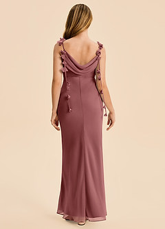 Azazie Trinity Junior Amethyst Mermaid Pleated Chiffon Dress image2