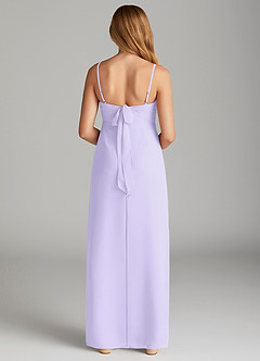 Azazie Mai Junior Lilac Sheath Pleated Chiffon Dress image2