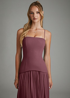 Azazie Alex Bridesmaid Dresses Sangria A-Line Corset Chiffon Dress image7