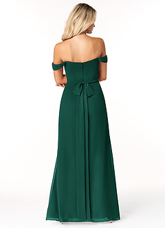 Azazie Joretta Bridesmaid Dresses Emerald A-Line Sweetheart Neckline Chiffon Convertible Dress image2