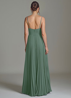 Azazie Catie Brautjungfernkleider A-Linie Herzausschnitt Chiffon Kleid Eukalyptus image6