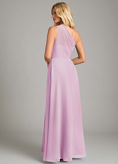 Azazie Phaedra Jurken voor bruidsmeisjes Jurk van Chiffon met A-Lijn One-Shoulder Snoep Roze image2