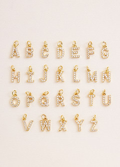 front Pulsera con letra inicial y cadena con clip de papel