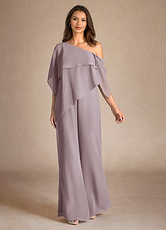 Azazie Halima vestidos de madre de la novia Vestido de Atardecer de Gasa de Mono/Traje de pantalón con Corte Lateral image4