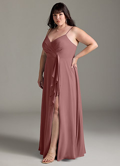 Azazie Akita Bridesmaid Dresses Desert Rose A-Line Chiffon Dress image8