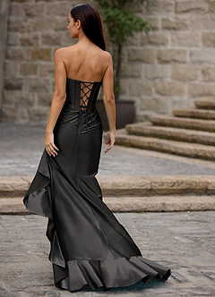 Siren Black Mermaid Prom Dress image8