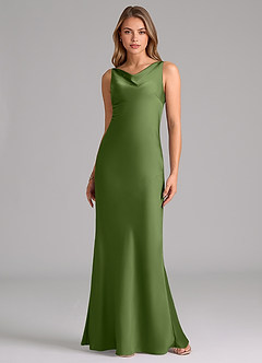 Azazie Allettie Bridesmaid Dresses Juniper Mermaid Stretch Satin Dress image6