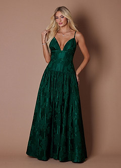 Robe Longue Vert Crépuscule Glen image5