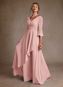 Azazie Eire Suknie dla Matki Panny Młodej Linia A Pofałdowany Szyfon Długość podłogi Sukienka image3