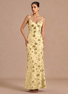 Shine Gold Sequins Maxi Dress image1
