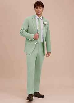 front Ethan Dusty Sage Refined Weave Suit