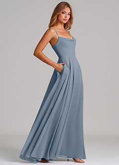 Azazie Elle Bridesmaid Dresses Twilight A-Line Pleated Chiffon Dress image5
