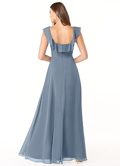 Azazie Jinny Bridesmaid Dresses Twilight A-Line Square Neckline Ruched Chiffon Dress image2