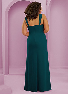 Barbie ♥ Azazie Bridesmaid Dresses Pine Mermaid Pleated Chiffon Dress image2