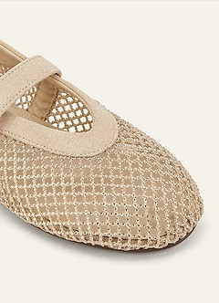 front Celeste Rhinestone Mesh Mary Jane Flats