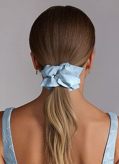 front Matching Color Bridesmaid Floral Burnout Over Size Scrunchie Set