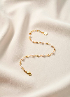 front Gold Beads Pearl Bracelet