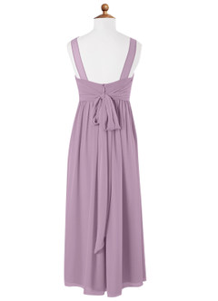 Azazie Kora Junior Wisteria A-Line Pleated Chiffon Dress image6
