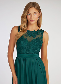 Elly Peacock A-Line Lace Scoop Neck Chiffon Dress image9